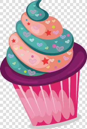 Colorful Cupcake Clipart Png Transparent Png   Png   Transparent Background Cupcake Clipart  Png Download