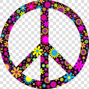 Floral Peace Sign   Simple Peace Tattoo Designs  HD Png Download