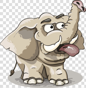 Elephant  Grey  Trunk  Tusks  The Language  Funny    ช้าง การ์ตูน ตลก ๆ  HD Png Download