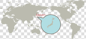 Outside Japan   World Map  HD Png Download