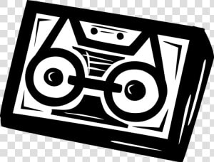 Vector Illustration Of Cassette Tape Audio Cassette  HD Png Download