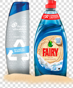 Head  amp  Shoulders Shampoo Bottle And Fairy Washing Up   Fairy Bottle Ocean Plastic  HD Png Download