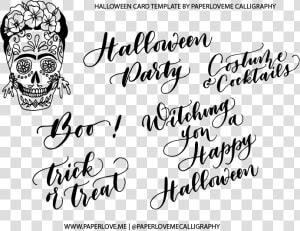 Skull Print Calligraphy   Calligraphy  HD Png Download