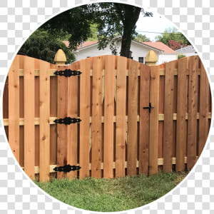 Hurricane Fence Wood Gate   Picket Fence  HD Png Download