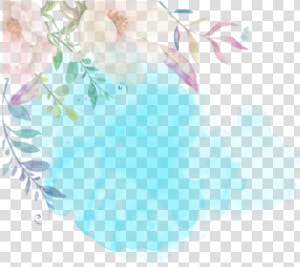  blue  watercolour  flower  background  remix  vjaii   Watercolor Pastel Flowers Png  Transparent Png