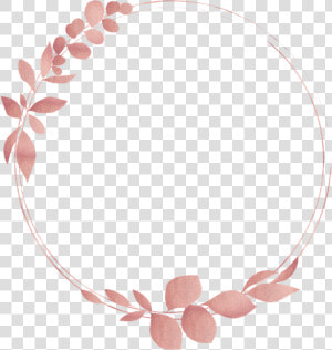  floral  wreath  leaf  circle  rosegold  geometric   Rose Gold Circle Frame  HD Png Download