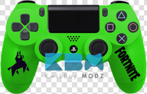 Custom Green Fortnite Ps4 Controller Kwikboy Modz   Alpine Green Ps4 Controller  HD Png Download