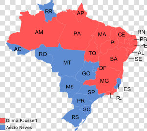 Brazil 2018 Election Map  HD Png Download