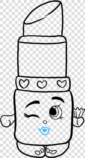 How To Draw Lippy Lips From Shopkins   Easy Shopkins To Draw  HD Png Download