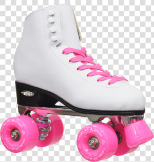 Epic Quad Classic White And Pink Roller Skates Data   Girls Roller Skates Nz  HD Png Download