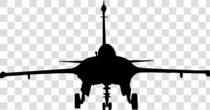 Jet Fighter Silhouette   Fighter Jet Front View  HD Png Download