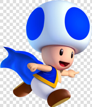 Mushroom Clipart Mario Toad   Mario Blue Toad Png  Transparent Png