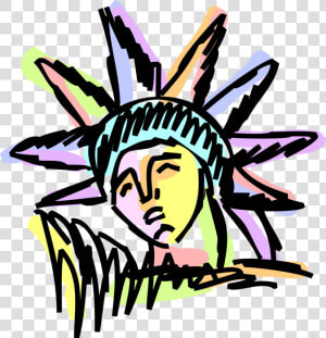 Vector Illustration Of Statue Of Liberty Colossal Neoclassical   Statue Of Liberty National Monument  HD Png Download