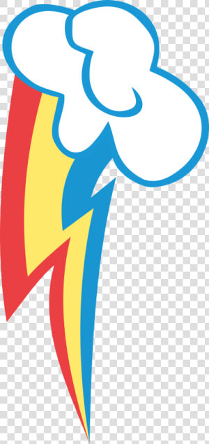 Rainbow Dash My Little Pony Cutie Mark Crusaders   Rainbow Dash Lightning Bolt  HD Png Download