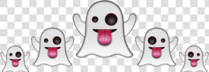  emoji  crown  ghost  white  black  blanco  negro  emojicrown   Fantasma De Whatsapp Emoji  HD Png Download