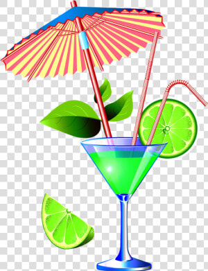  mq  green  drink  umbrella  lime  leaf   Cocktail With Umbrella Clip Art Png  Transparent Png