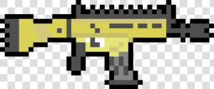 Minecraft Pixel Art Fortnite Scar   Fortnite Guns Pixel Art  HD Png Download