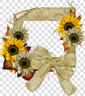 Clipart Banner Sunflower   Transparent Sunflower Frame Png  Png Download