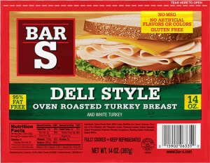 Oven Roasted Turkey Breast   Bar S Deli Style Smoked Ham  HD Png Download