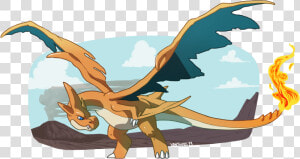 Mega Charizard Y Weasyl   Cartoon  HD Png Download