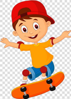 Skateboard Clipart 2 Guy   Kid Skateboard Clipart  HD Png Download