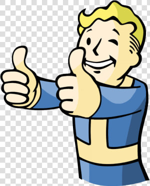 Boy Thumbs Up Image   Vault Boy Thumbs Up Transparent Background  HD Png Download