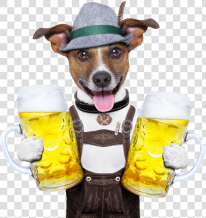 Oktoberfest Cuisine German Photography Dog Beer Holding   Happy Birthday Beer Dog  HD Png Download