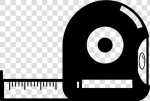 Tape Measure   Black And White Tape Measure Icon  HD Png Download