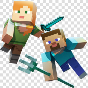 Minecraft Aquatic Steve Alex Trident Sword Diamond   Minecraft Png  Transparent Png