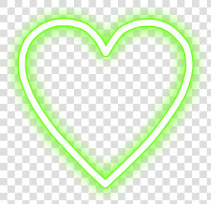  neon  heart  hearts  green  greenheart  greenhearts   Heart  HD Png Download