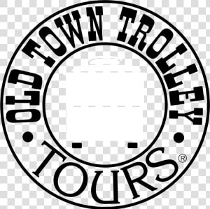 Old Town Trolley Tours Logo Black And White   Circle  HD Png Download