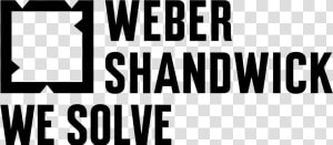 Weber Shandwick   Weber Shandwick We Solve  HD Png Download