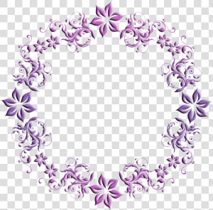 Purple And Pink Circular Flower Frame   Gentle  HD Png Download