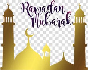 Gold Clipart Mosque   Ramzan Eid Mubarak Png  Transparent Png