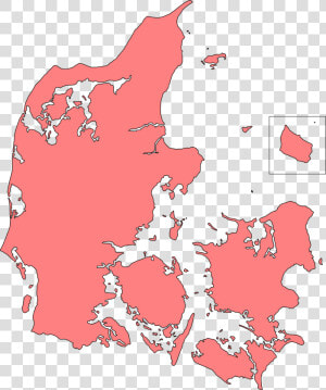 Plain Map Of Denmark  HD Png Download