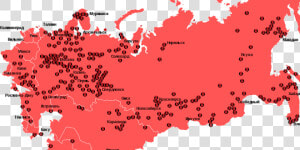 Soviet Union Nuclear Tests Map  HD Png Download