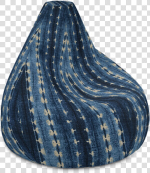 Shibori Indigo Print Bean Bag Chair  HD Png Download