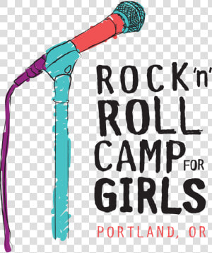 Rnrc4g Mic Vert Logo Color   Rock N Roll Camp For Girls Png  Transparent Png