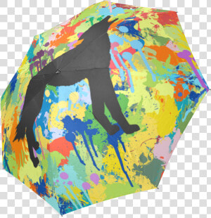 Wolf Colorful Splash Y Background Foldable Umbrella   Visual Arts  HD Png Download