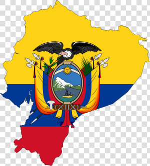 Ecuador Flag Map  HD Png Download