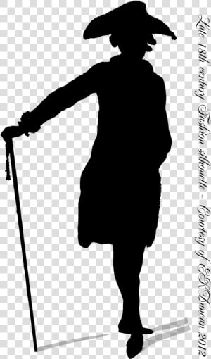 Transparent 18th Clipart   18th Century Man Silhouette  HD Png Download