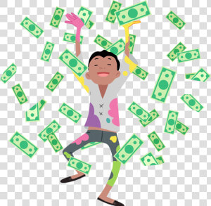 Transparent Rain   Woman Throwing Money In The Air  HD Png Download