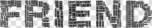 Friend  Enemy  Human  People  Persons  Hate  Hatred   Calligraphy  HD Png Download