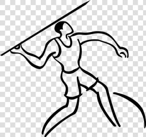 Vector Illustration Of Track And Field Athletic Sport   Line Art  HD Png Download