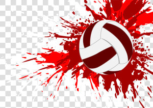 Volleyball Clipart Grunge   Transparent Background Volleyball Design Png  Png Download