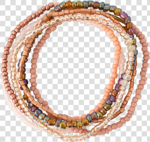  rose Tones Seed Bead Stackable Bracelet Set   Body Jewelry  HD Png Download