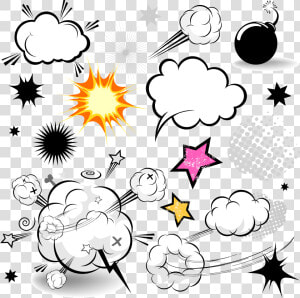 Transparent Comic Explosion Png   Comic Cloud Vector Free  Png Download