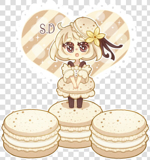 Macaroons Drawing Food Paris   Anime Macaron Drawing  HD Png Download