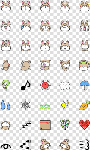 Line Emoji Usagi  HD Png Download