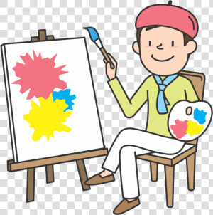 Painter   絵 を 描く イラスト  HD Png Download